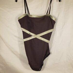 Boston Proper "It Figures!" Brown & Beige Bathing Suit Size 14